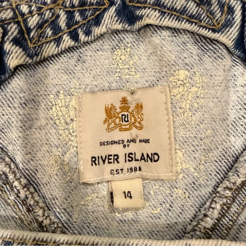 River Island Blue‎ and Cream Denim Jacket